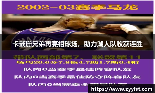 卡戴珊兄弟再亮相球场，助力湖人队收获连胜